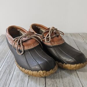 VTG Bean Boots by L.L. Bean Size 9 Rubber Leather Women's Shoes with Leather Sho